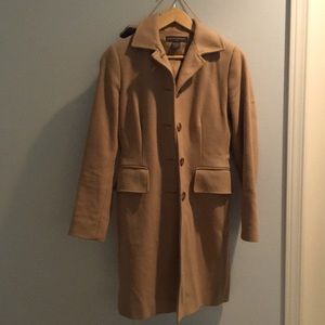 Wool classic trench coat from Banana Republic, silk lined, camel color